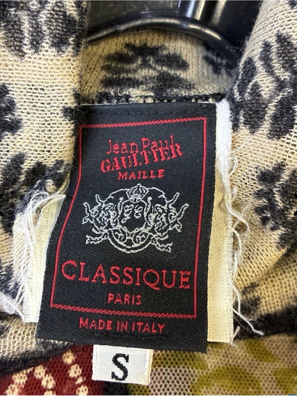 RARE Jean Paul Gaultier Patchwork Tribal Sweatshirt Top - S - Picture 5 of 6